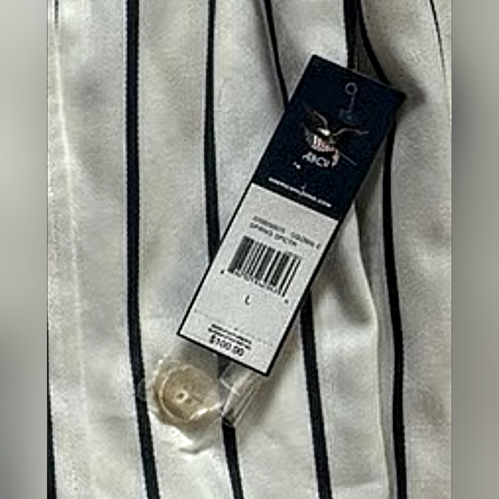 American Living White Pinstripe Waist Length Jacket - Picture 4 of 4